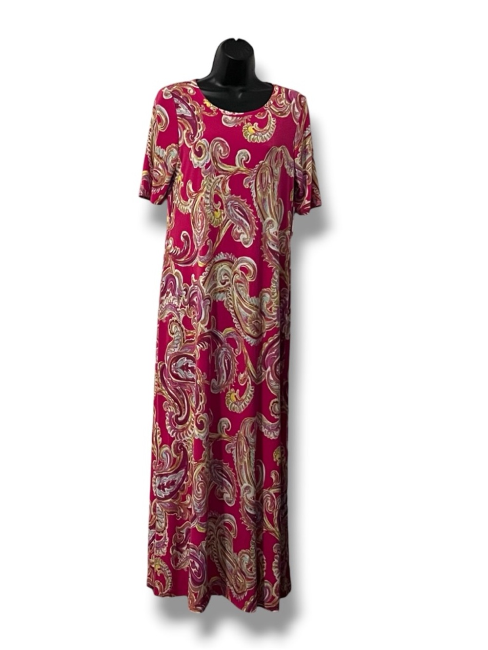 Vince Camuto women's printed elbow-sleeve maxi dress Size: Small - Picture 2 of 5